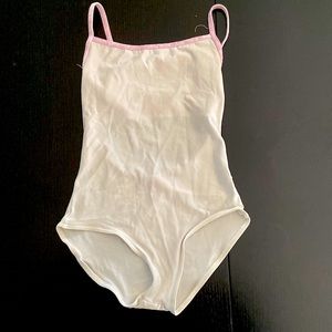 gorgeous off-white and dusty pink xs yumiko leotard!